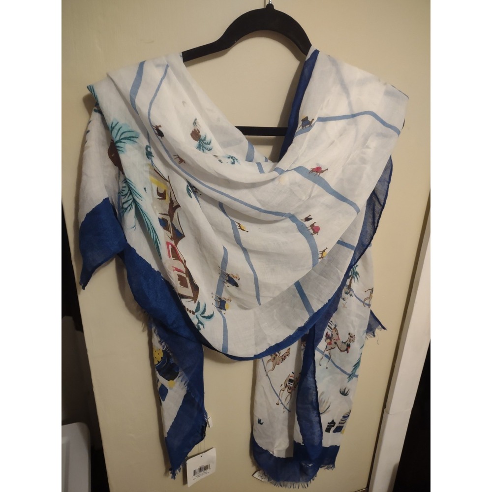 Hey Beautiful Parade Street‎ Productions Camel Palm Tree Print Scarf 65x36 - Picture 5 of 5